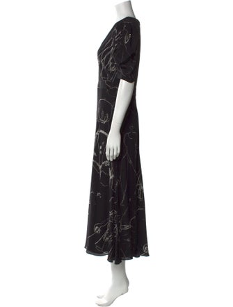 Alexander McQueen Silk Long Dress
