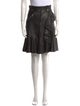 Alexander McQueen Leather Knee-Length Skirt
