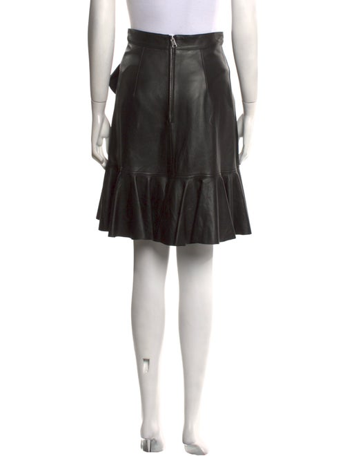 Alexander McQueen Leather Knee-Length Skirt