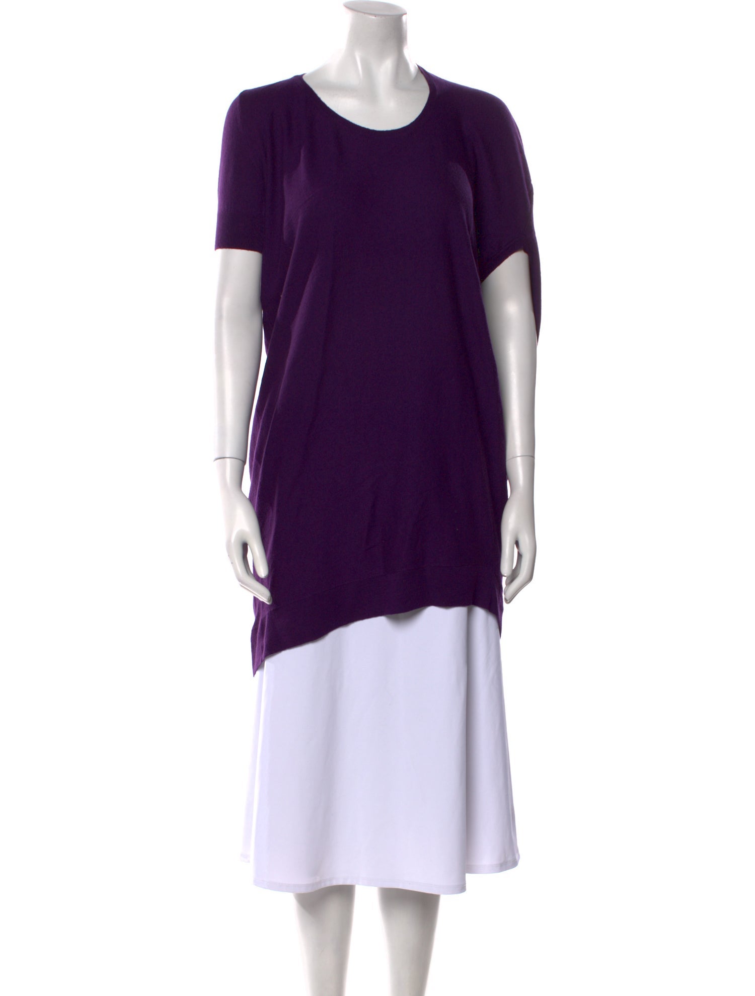 Alexander McQueen Wool Scoop Neck T-Shirt