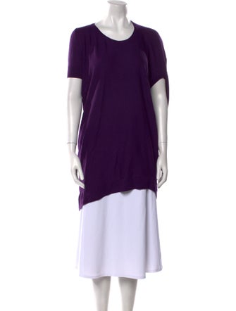 Alexander McQueen Wool Scoop Neck T-Shirt