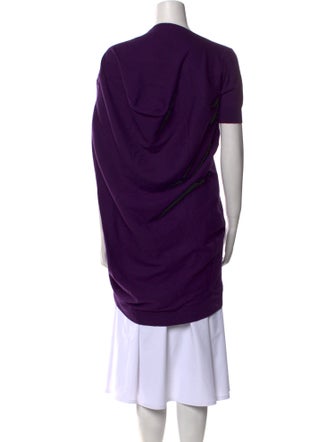 Alexander McQueen Wool Scoop Neck T-Shirt