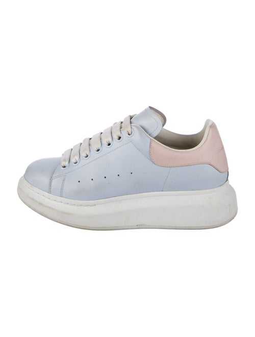 Alexander McQueen Leather Colorblock Pattern Sneakers