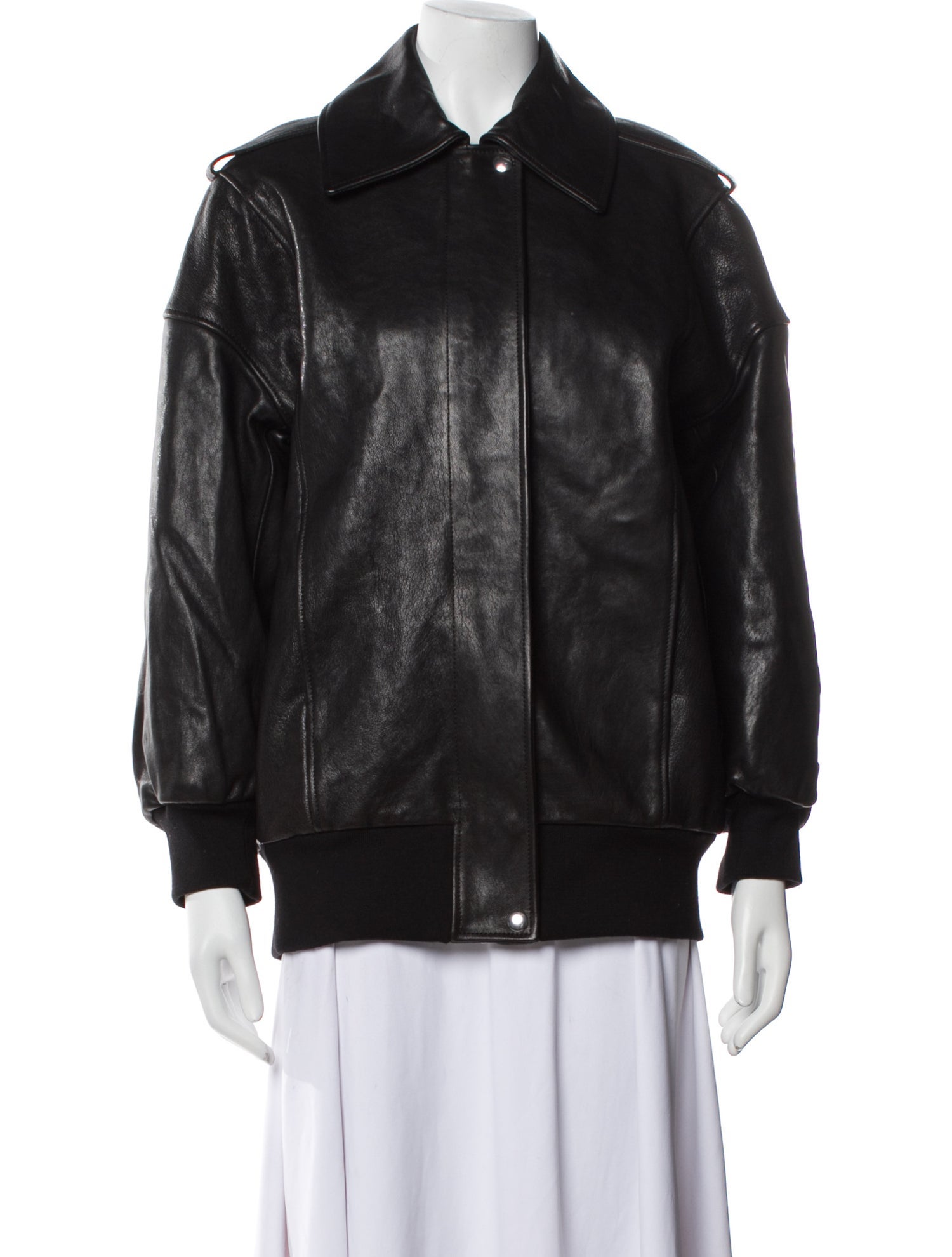 Alexander McQueen Leather Bomber Jacket w/ Tags
