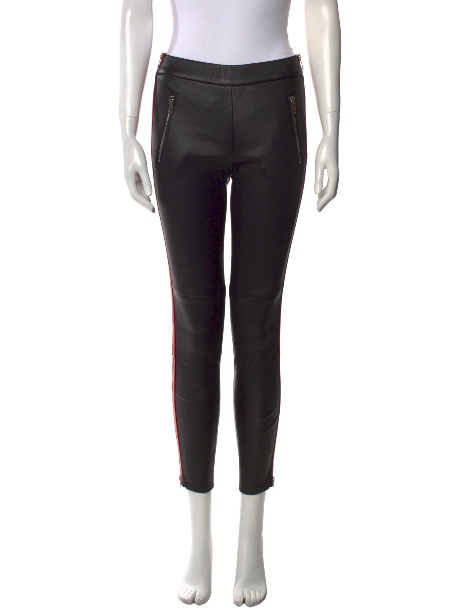 Alexander McQueen Leather Skinny Leg Pants