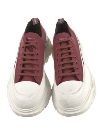 Alexander McQueen Leather Colorblock Pattern Sneakers
