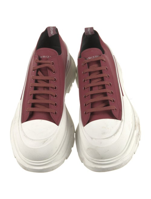 Alexander McQueen Leather Colorblock Pattern Sneakers