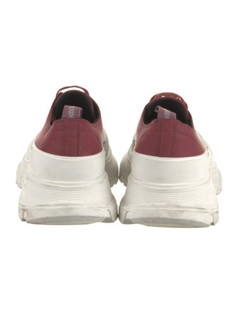Alexander McQueen Leather Colorblock Pattern Sneakers