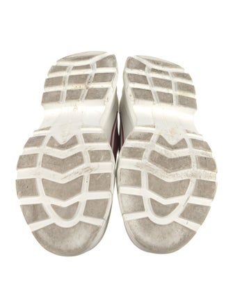 Alexander McQueen Leather Colorblock Pattern Sneakers