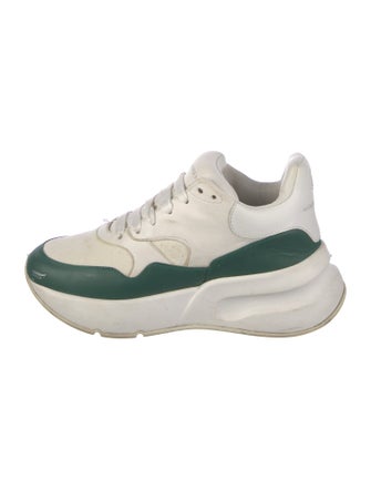 Alexander McQueen Leather Colorblock Pattern Athletic Sneakers