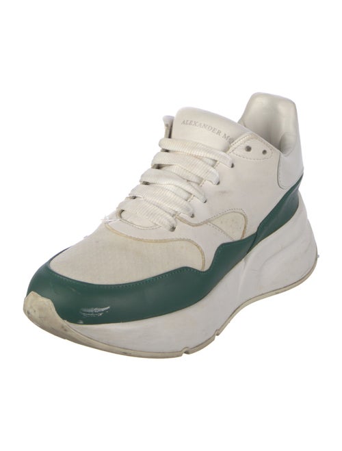 Alexander McQueen Leather Colorblock Pattern Athletic Sneakers