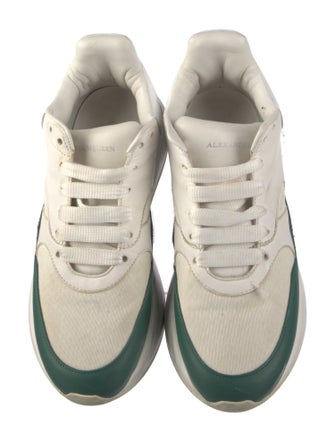Alexander McQueen Leather Colorblock Pattern Athletic Sneakers