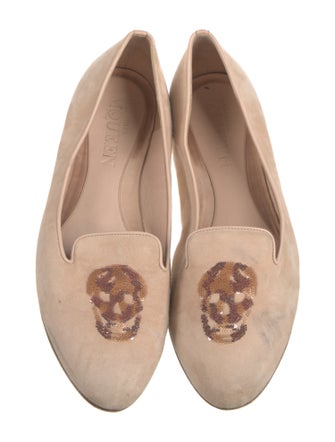 Alexander McQueen Skull Suede Loafers
