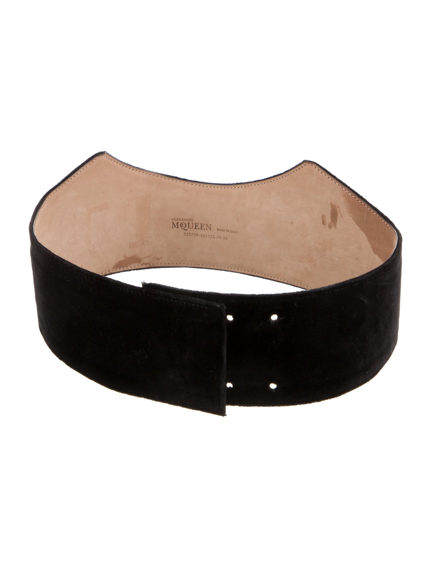 Alexander McQueen Wide Velvet Waist Belt