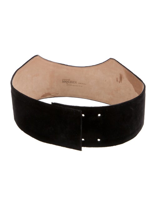 Alexander McQueen Wide Velvet Waist Belt