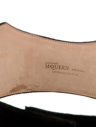 Alexander McQueen Wide Velvet Waist Belt