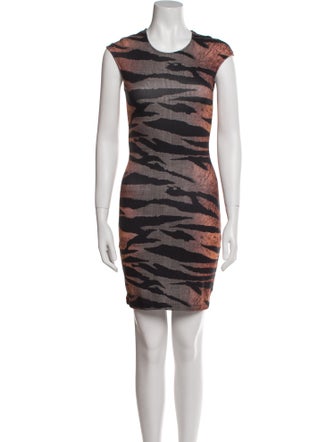 McQ Alexander McQueen Animal Print Mini Dress