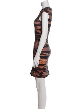 McQ Alexander McQueen Animal Print Mini Dress