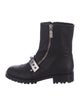 Alexander McQueen Spike Accents Leather Combat Boots