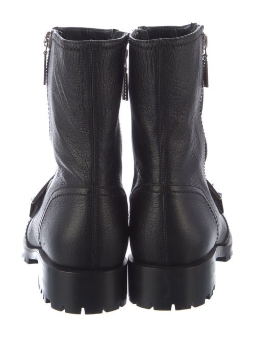 Alexander McQueen Spike Accents Leather Combat Boots