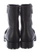 Alexander McQueen Spike Accents Leather Combat Boots