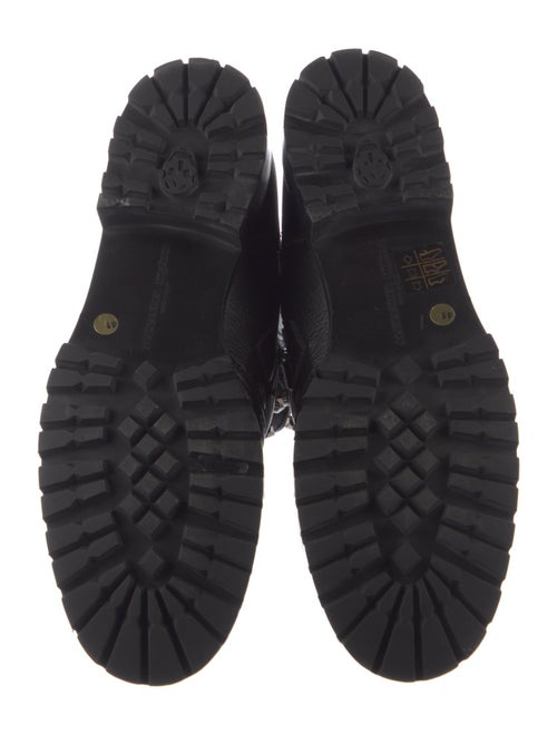 Alexander McQueen Spike Accents Leather Combat Boots