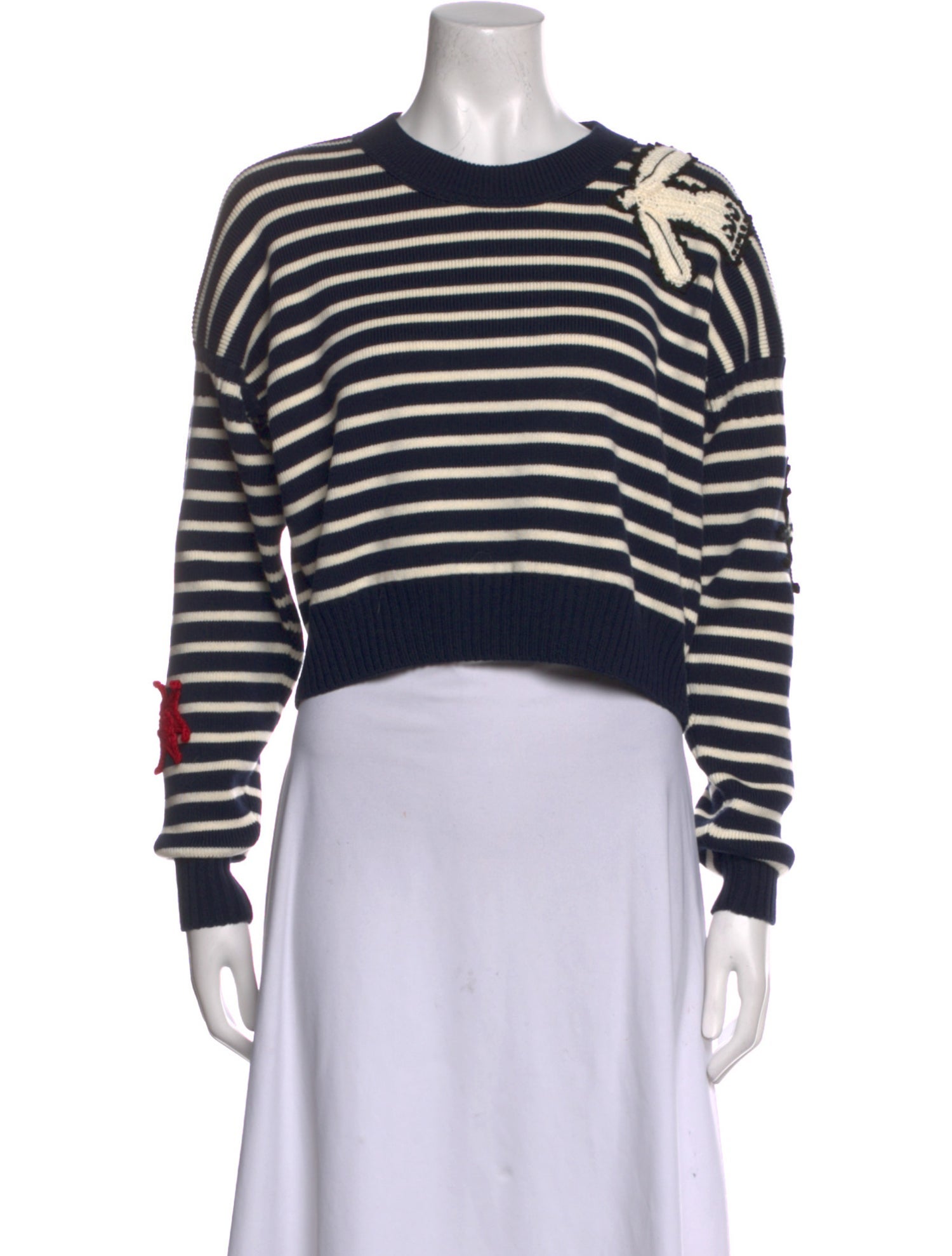 Alexander McQueen Striped Crew Neck Sweater