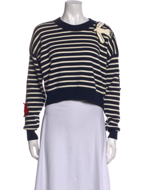 Alexander McQueen Striped Crew Neck Sweater
