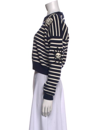 Alexander McQueen Striped Crew Neck Sweater