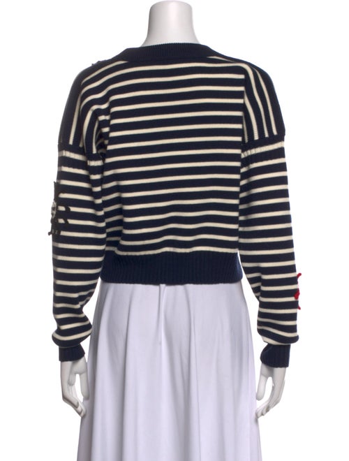 Alexander McQueen Striped Crew Neck Sweater