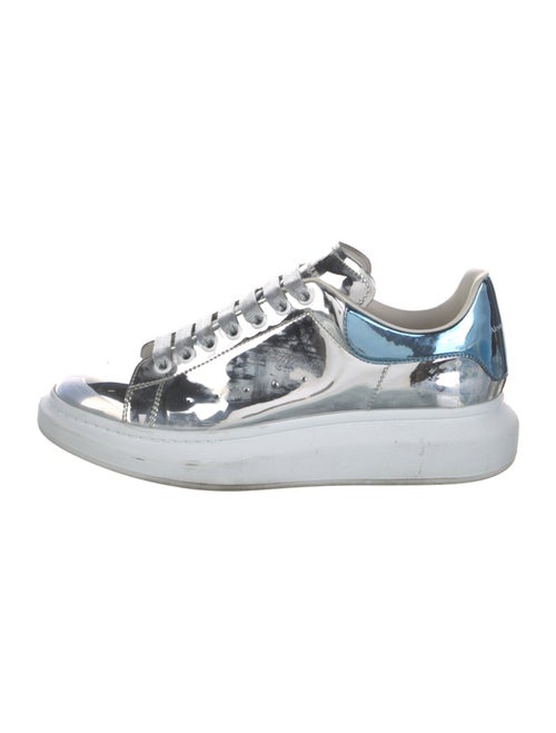 Alexander McQueen Patent Leather Colorblock Pattern Chunky Sneakers