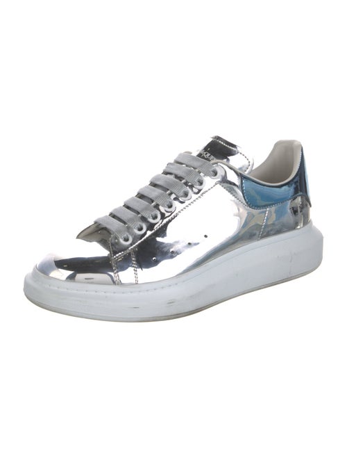 Alexander McQueen Patent Leather Colorblock Pattern Chunky Sneakers