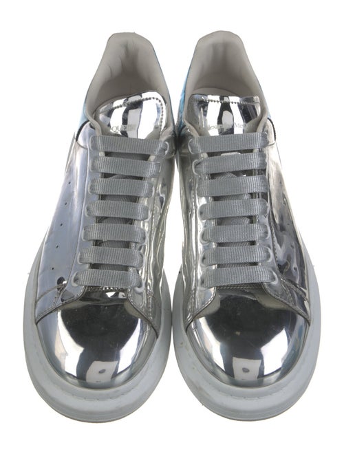 Alexander McQueen Patent Leather Colorblock Pattern Chunky Sneakers