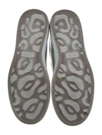 Alexander McQueen Patent Leather Colorblock Pattern Chunky Sneakers