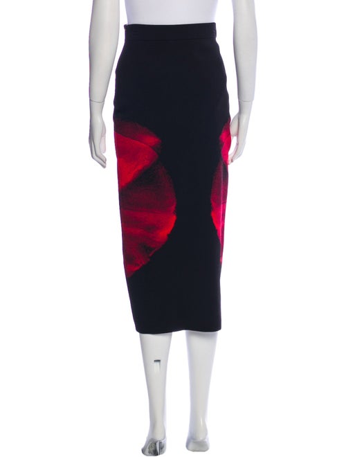 Alexander McQueen Graphic Print Midi Length Skirt