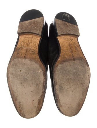 Alexander McQueen Velvet Grosgrain Trim Loafers