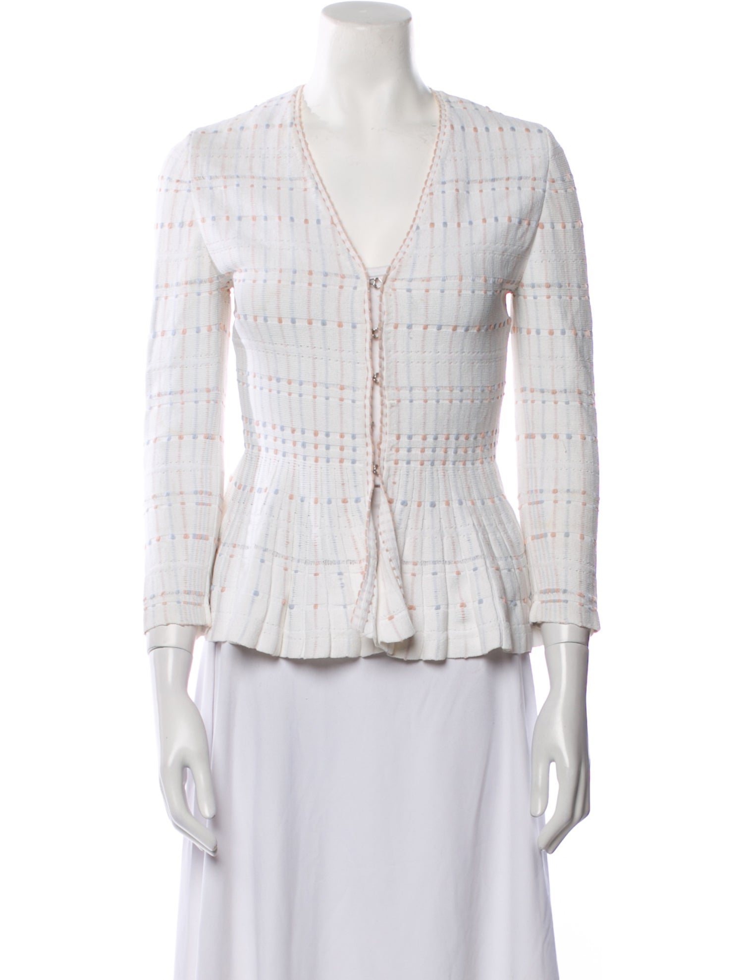 Alexander McQueen Striped V-Neck Sweater