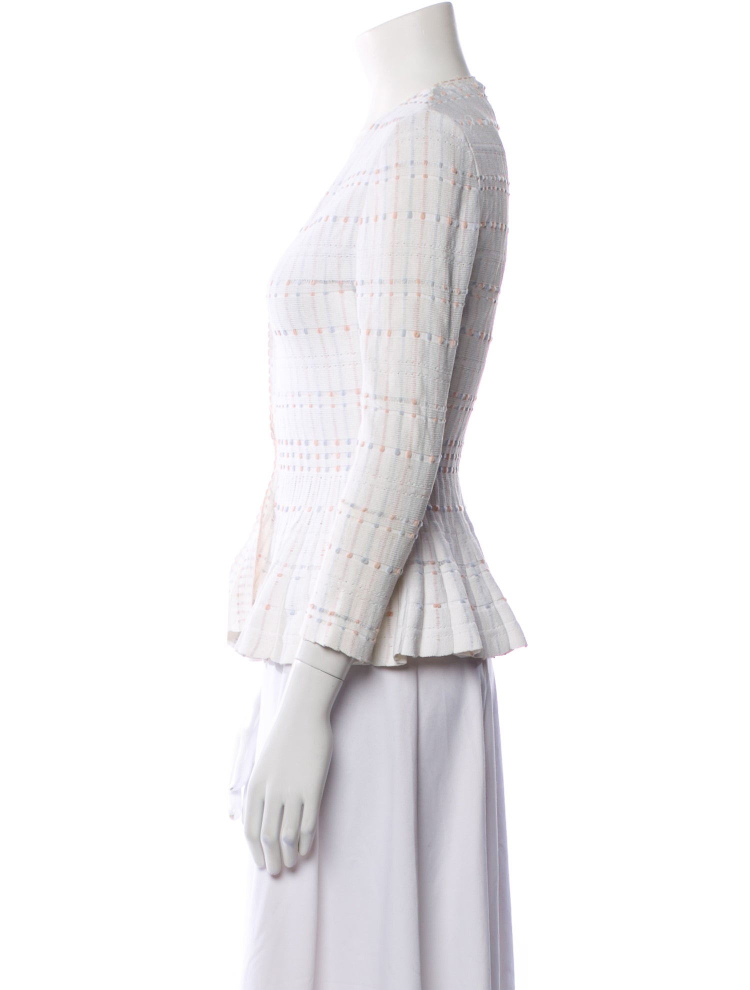 Alexander McQueen Striped V-Neck Sweater