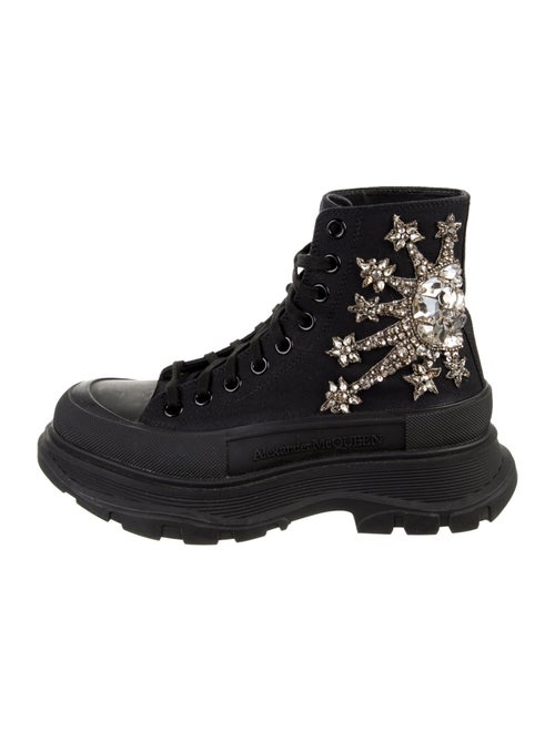 Alexander McQueen Canvas Crystal Embellishments Sneakers