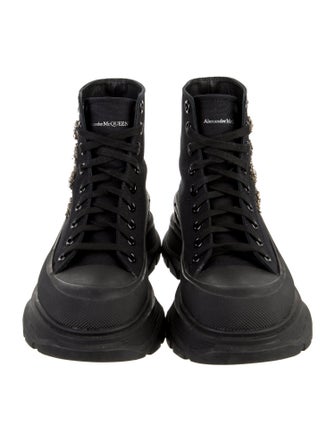 Alexander McQueen Canvas Crystal Embellishments Sneakers