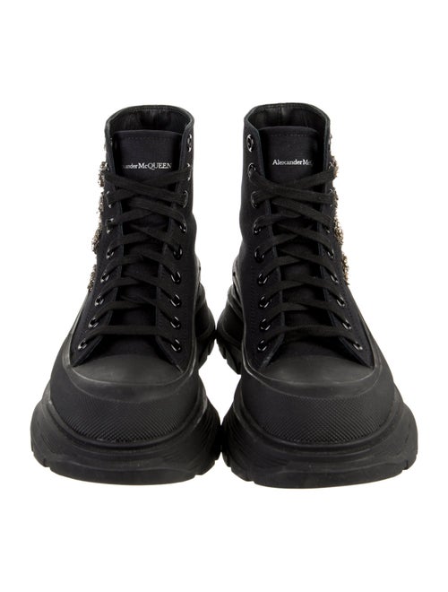 Alexander McQueen Canvas Crystal Embellishments Sneakers
