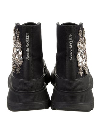Alexander McQueen Canvas Crystal Embellishments Sneakers