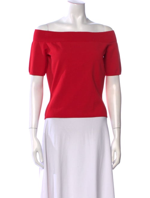 Alexander McQueen Off-The-Shoulder Short Sleeve Crop Top