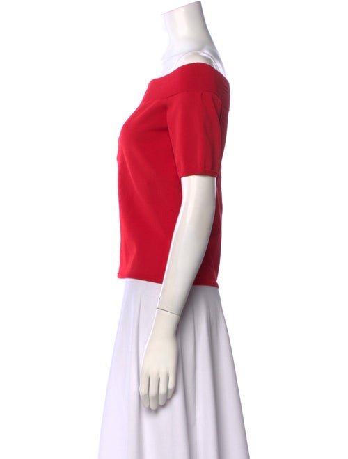 Alexander McQueen Off-The-Shoulder Short Sleeve Crop Top