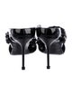 Alexander McQueen Patent Leather Chain-Link Accents Mules
