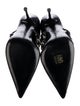 Alexander McQueen Patent Leather Chain-Link Accents Mules