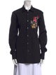 Alexander McQueen Graphic Print Long Sleeve Button-Up Top