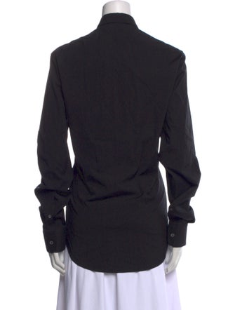 Alexander McQueen Graphic Print Long Sleeve Button-Up Top