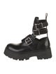 Alexander McQueen Leather Cutout Accent Combat Boots