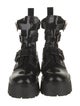 Alexander McQueen Leather Cutout Accent Combat Boots